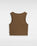 The Vans Womens Small Staple Fitted Crop Vest in Sepia