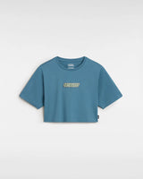 The Vans Womens Retro V Crop II T-Shirt in Bluestone