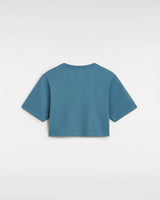 The Vans Womens Retro V Crop II T-Shirt in Bluestone