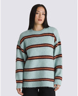 The Vans Womens Suzie Stripe Jumper in Grey Mist