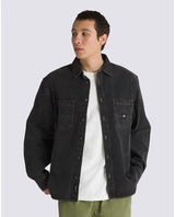 The Vans Mens Stevens Denim Shirt in Washed Black