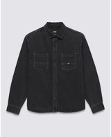 The Vans Mens Stevens Denim Shirt in Washed Black