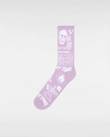 The Vans Mens Bubs 66 Crew Socks in Lavender Mist