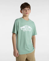 The Vans Boys Boys Style 76 T-Shirt in Iceberg Green
