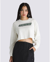 The Vans Womens Retro V Relaxed Crop T-Shirt in Marshmallow