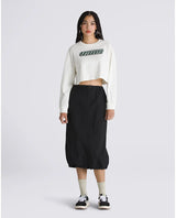 The Vans Womens Retro V Relaxed Crop T-Shirt in Marshmallow