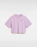 The Vans Girls Girls Fallen Relax Crop T-Shirt in Lavender Mist