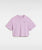 The Vans Girls Girls Fallen Relax Crop T-Shirt in Lavender Mist