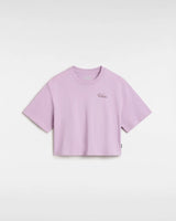 The Vans Girls Girls Fallen Relax Crop T-Shirt in Lavender Mist