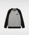 The Vans Boys Boys Core Basic Raglan Sweatshirt in Black & Cement Heather