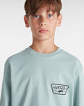 Boys Full Patch Back T-Shirt in Grey Mist & Black