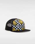 The Vans Boys Boys Retro Unstructured Trucker Cap in Lemon Chrome