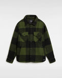 The Vans Mens Denby Fuzzy Shirt in Black & Loden Green