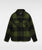 The Vans Mens Denby Fuzzy Shirt in Black & Loden Green