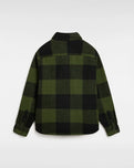 The Vans Mens Denby Fuzzy Shirt in Black & Loden Green