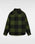 The Vans Mens Denby Fuzzy Shirt in Black & Loden Green