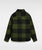 The Vans Mens Denby Fuzzy Shirt in Black & Loden Green