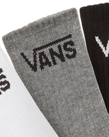 The Vans Boys Boys Classic Crew Socks (3 Pack) in Black Assorted