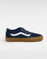 The Vans Mens Chukka Low Sidestripe Shoes in Navy & Gum