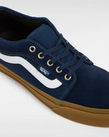 The Vans Mens Chukka Low Sidestripe Shoes in Navy & Gum