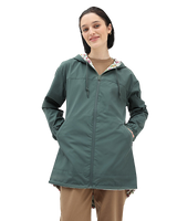 The Vans Womens Mercy Reversible Parka in Duck Green