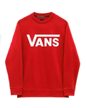 The Vans Boys Boys Classic Sweatshirt in True Red & White