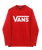 The Vans Boys Boys Classic Sweatshirt in True Red & White