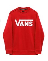 The Vans Boys Boys Classic Sweatshirt in True Red & White