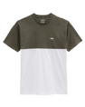 The Vans Mens Colourblock T-Shirt in White & Grape Leaf