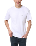 The Vans Mens Left Chest T-Shirt in White & Black