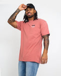 The Vans Mens Holder Classic T-Shirt in Withered Rose & Black