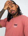 The Vans Mens Holder Classic T-Shirt in Withered Rose & Black