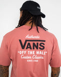 The Vans Mens Holder Classic T-Shirt in Withered Rose & Black