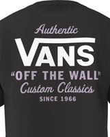 The Vans Mens Holder T-Shirt in Black & Lavender Mist