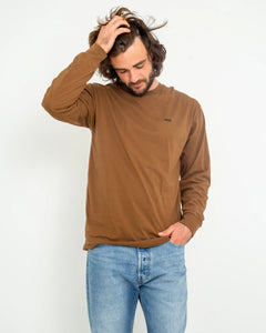 The Vans Mens Left Chest Hit T-Shirt in Coffee Liqueur & Black