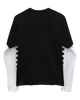 The Vans Boys Long Check Twofer Boys T-Shirt in Black