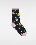 The Vans Womens Ticker Socks in Black & Lavender Mist