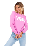 The Vans Womens Classic V II Sweatshirt in Cyclamen