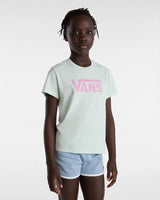 The Vans Girls Girls Flying V Crew T-Shirt in Pale Aqua