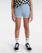 The Vans Girls Girls SAS Jog Shorts in Dusty Blue