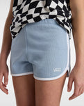 The Vans Girls Girls SAS Jog Shorts in Dusty Blue