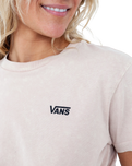 The Vans Womens Junior V Wash Knot T-Shirt in Rose Smoke