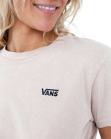 The Vans Womens Junior V Wash Knot T-Shirt in Rose Smoke