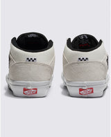 The Vans Mens Skate Half Cab Shoes in White & Black