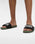 The Vans Mens La Costa Sliders in Black & Olivine