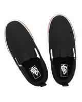 The Vans Mens Snow Lodge Slippers in Black & White