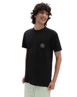 The Vans Mens Off The Wall Graphic T-Shirt in Black Peace Sign