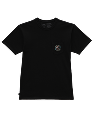 The Vans Mens Off The Wall Graphic T-Shirt in Black Peace Sign