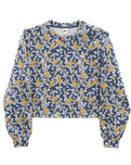 The Vans Womens Deco Ditsy Crop Sweatshirt in True Navy