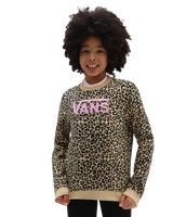 The Vans Girls Girls Leopard Spot Sweatshirt in Taos Taupe